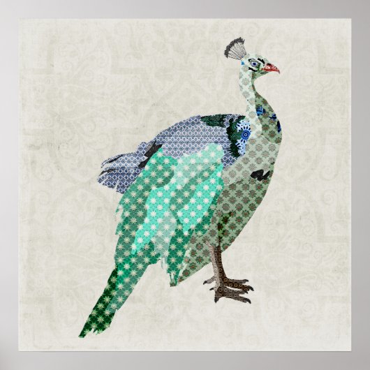 Peacock Art Canvas Poster (Voorkant)