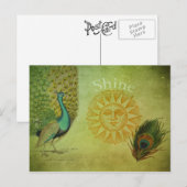 Peacock Art Collage Briefkaart (Voorkant / Achterkant)