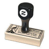 Peacock Art Deco Border | Naam en retouradres Rubberstempel (Stempel)