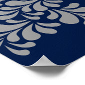 Peacock Art Deco bruiloft ondertekening gastenboek Poster (Hoek)