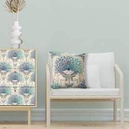 Peacock Art Deco Nouveau Vlinder Elegant Goud Kussen