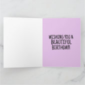 PEACOCK ART GROOT VERJAARDAG WENSKAART BEDANKKAART (Binnen)