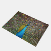 Peacock Art in Jewel Tones Deurmat (Schuin)