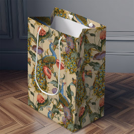 Peacock Art Nouveau bloemenmotief Morris Medium Cadeauzakje