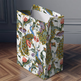 Peacock Art Nouveau bloemenmotief Morris Medium Cadeauzakje