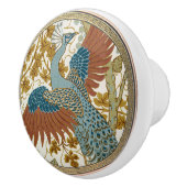 Peacock Art Nouveau bloemmotief Keramische Knop (Rechts)