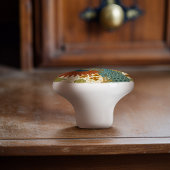 Peacock Art Nouveau bloemmotief Keramische Knop