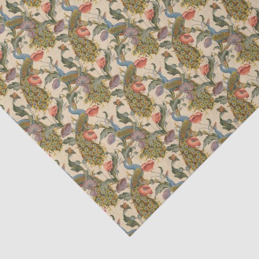 Peacock Art Nouveau Decoupage Tissuepapier (Detail)