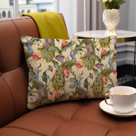 Peacock Art Nouveau Floral Pattern Kussen