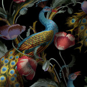 Peacock Art Nouveau Floral Pattern Tafelkleed