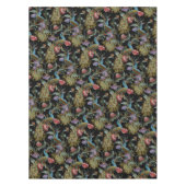 Peacock Art Nouveau Floral Pattern Tafelkleed (Voorkant)