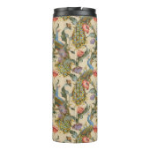 Peacock Art Nouveau Floral Pattern Thermosbeker (Achterkant)