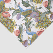 Peacock Art Nouveau Floral Pattern Tissuepapier (Detail)