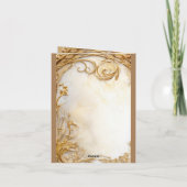 Peacock  art nouveau luxe DIY bericht Kaart (Achterkant)