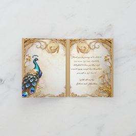 Peacock  art nouveau luxe DIY bericht Kaart