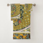 Peacock Art Nouveau Stijl rond ingewikkeld ontwerp Bad Handdoek (Insitu)