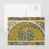 Peacock Art Nouveau Stijl rond ingewikkeld ontwerp Briefkaart (Voorkant / Achterkant)