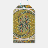 Peacock Art Nouveau Stijl rond ingewikkeld ontwerp Cadeaulabel (Voorkant)