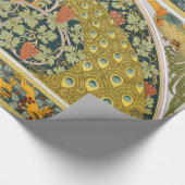 Peacock Art Nouveau Stijl rond ingewikkeld ontwerp Cadeaupapier (Hoek)