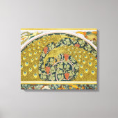 Peacock Art Nouveau Stijl rond ingewikkeld ontwerp Canvas Afdruk (Voorkant)