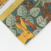 Peacock Art Nouveau Stijl rond ingewikkeld ontwerp Fleece Deken (Hoek)