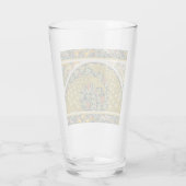 Peacock Art Nouveau Stijl rond ingewikkeld ontwerp Glas (Achterkant)