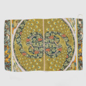 Peacock Art Nouveau Stijl rond ingewikkeld ontwerp Golfhanddoek (Horizontaal)