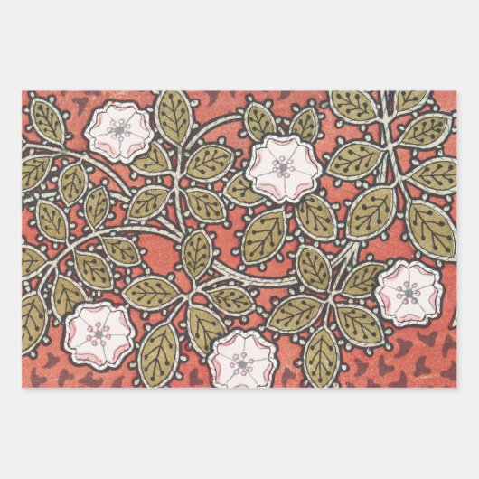 Peacock Art Nouveau Stijl rond ingewikkeld ontwerp Inpakpapier Vel (Voorkant 2)