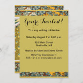 Peacock Art Nouveau Stijl rond ingewikkeld ontwerp Kaart (Voorkant / Achterkant)