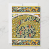 Peacock Art Nouveau Stijl rond ingewikkeld ontwerp Kaart (Achterkant)
