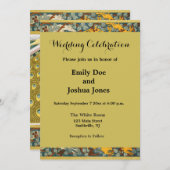 Peacock Art Nouveau Stijl rond ingewikkeld ontwerp Kaart (Voorkant / Achterkant)