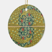 Peacock Art Nouveau Stijl rond ingewikkeld ontwerp Keramisch Ornament (Links)