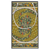 Peacock Art Nouveau Stijl rond ingewikkeld ontwerp Klein Cadeauzakje (Achterkant)