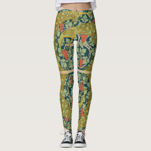 Peacock Art Nouveau Stijl rond ingewikkeld ontwerp Leggings