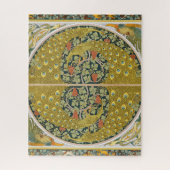 Peacock Art Nouveau Stijl rond ingewikkeld ontwerp Legpuzzel (Verticaal)