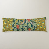 Peacock Art Nouveau Stijl rond ingewikkeld ontwerp Lichaamskussen (Achterkant)