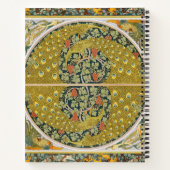 Peacock Art Nouveau Stijl rond ingewikkeld ontwerp Notitieboek (Achterkant)