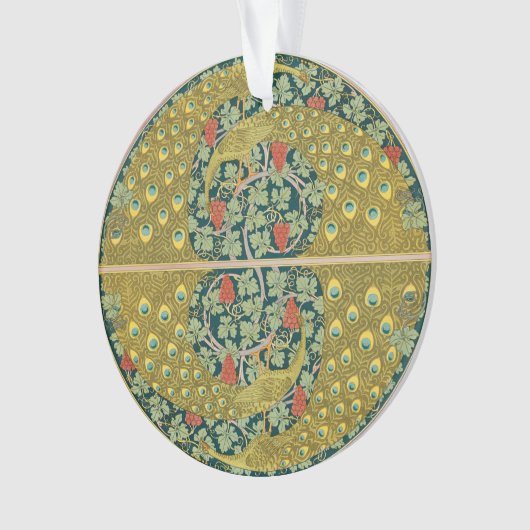 Peacock Art Nouveau Stijl rond ingewikkeld ontwerp Ornament (voorkant)