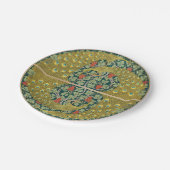 Peacock Art Nouveau Stijl rond ingewikkeld ontwerp Papieren Bordje (Gekanteld)