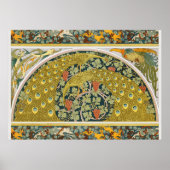 Peacock Art Nouveau Stijl rond ingewikkeld ontwerp Poster (Voorkant)