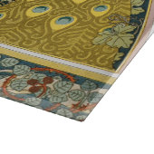 Peacock Art Nouveau Stijl rond ingewikkeld ontwerp Snijplank (Hoek)