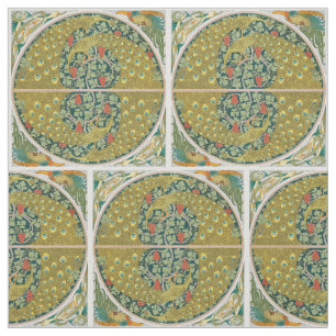 Peacock Art Nouveau Stijl rond ingewikkeld ontwerp Stof