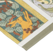 Peacock Art Nouveau Stijl rond ingewikkeld ontwerp Tafelkleed (Gekanteld)