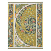 Peacock Art Nouveau Stijl rond ingewikkeld ontwerp Tafelkleed (Voorkant)