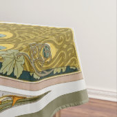 Peacock Art Nouveau Stijl rond ingewikkeld ontwerp Tafelkleed (Voorbeeld)