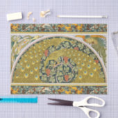 Peacock Art Nouveau Stijl rond ingewikkeld ontwerp Tissuepapier (Craft)