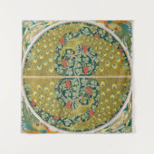 Peacock Art Nouveau Stijl rond ingewikkeld ontwerp Wandkleed (Voorkant)