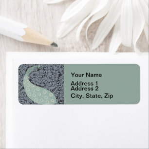 Peacock Art Nouveau Vogel Classic Etiket