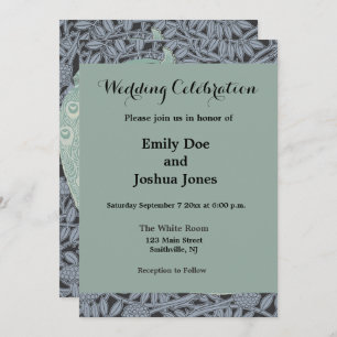 Peacock Art Nouveau Vogel Classic Kaart