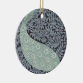 Peacock Art Nouveau Vogel Classic Keramisch Ornament (Rechts)